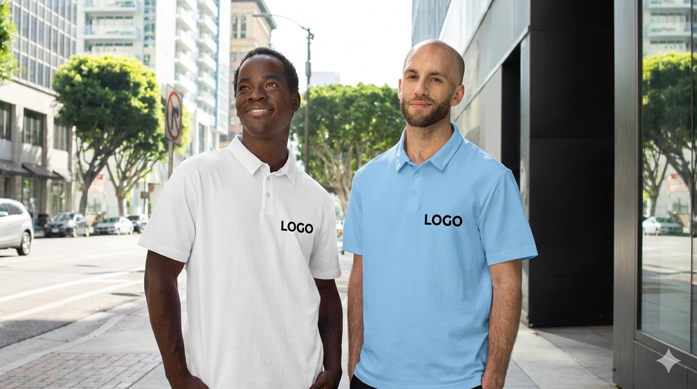Golf event in polo shirt attire